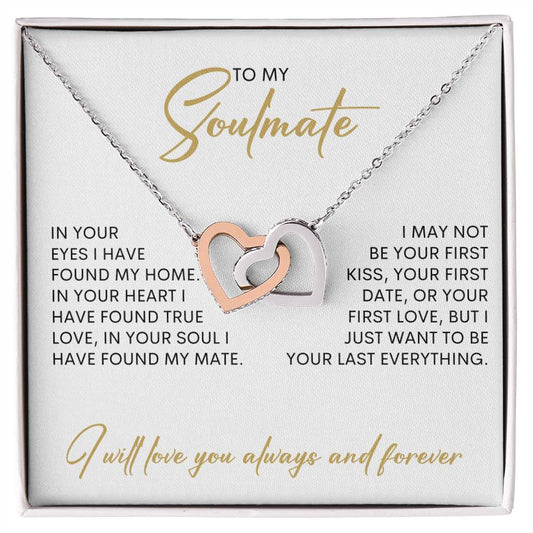 To My Soulmate | Interlocking Hearts necklace